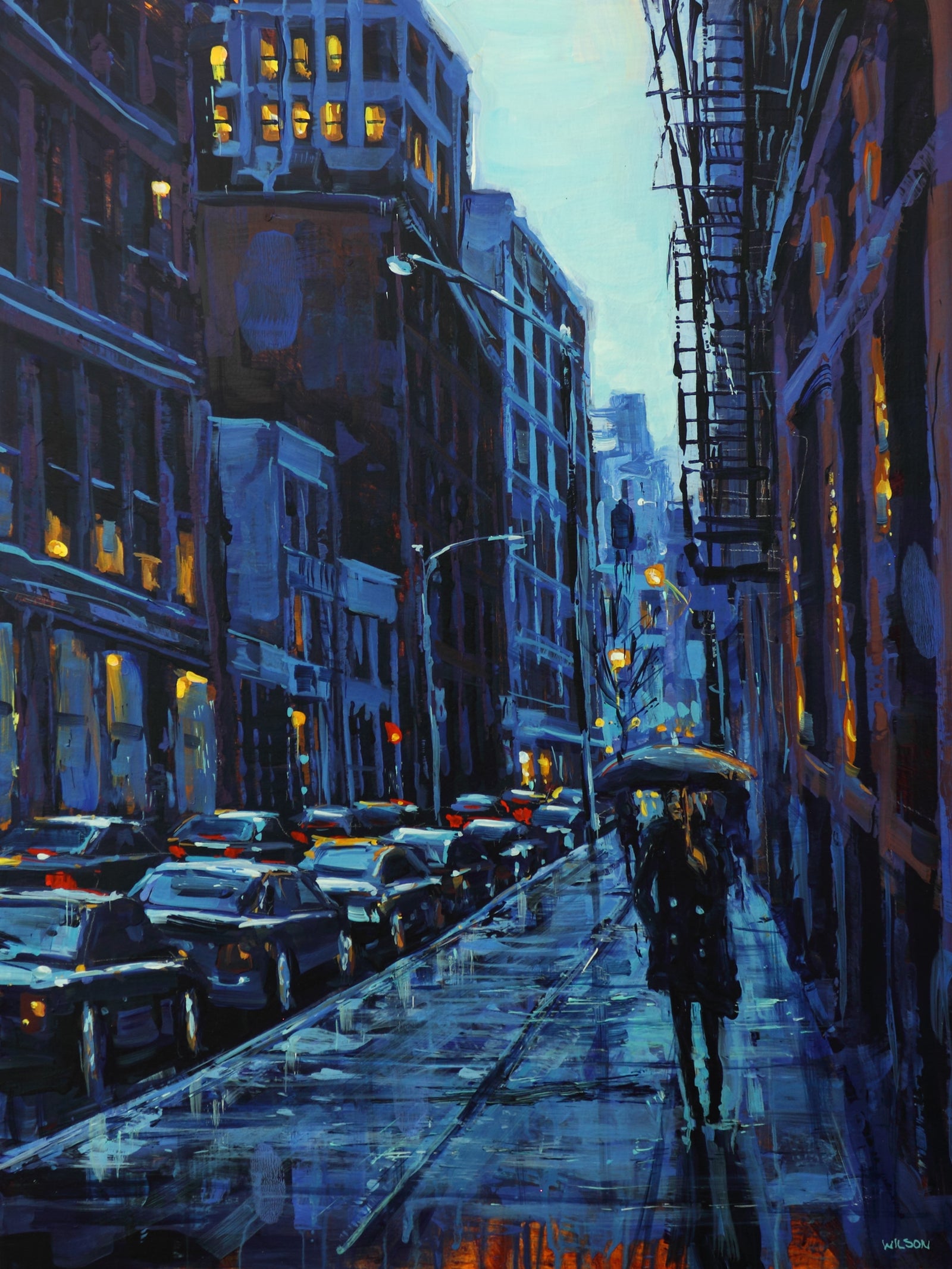 Coming Your Way painting by David Wilson in acrylic painting