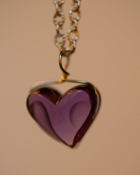 Small Heart in Amethyst