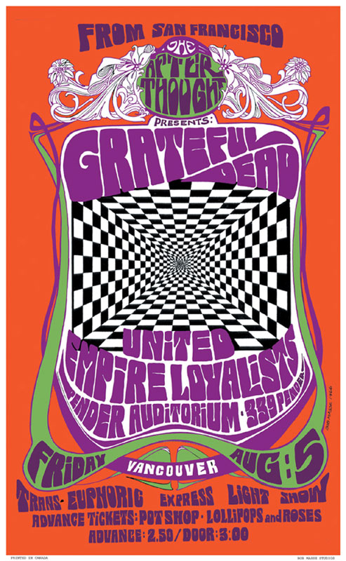 Grateful Dead – Friday Aug. 5, 1966 Pender Auditorium, Vancouver BC