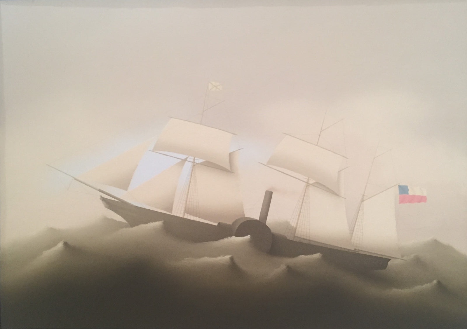 Original painting by Martin Honisch with musicians