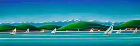 "Home Stretch" Oil on Canvas by Dana Irving | Steffich Fine Art