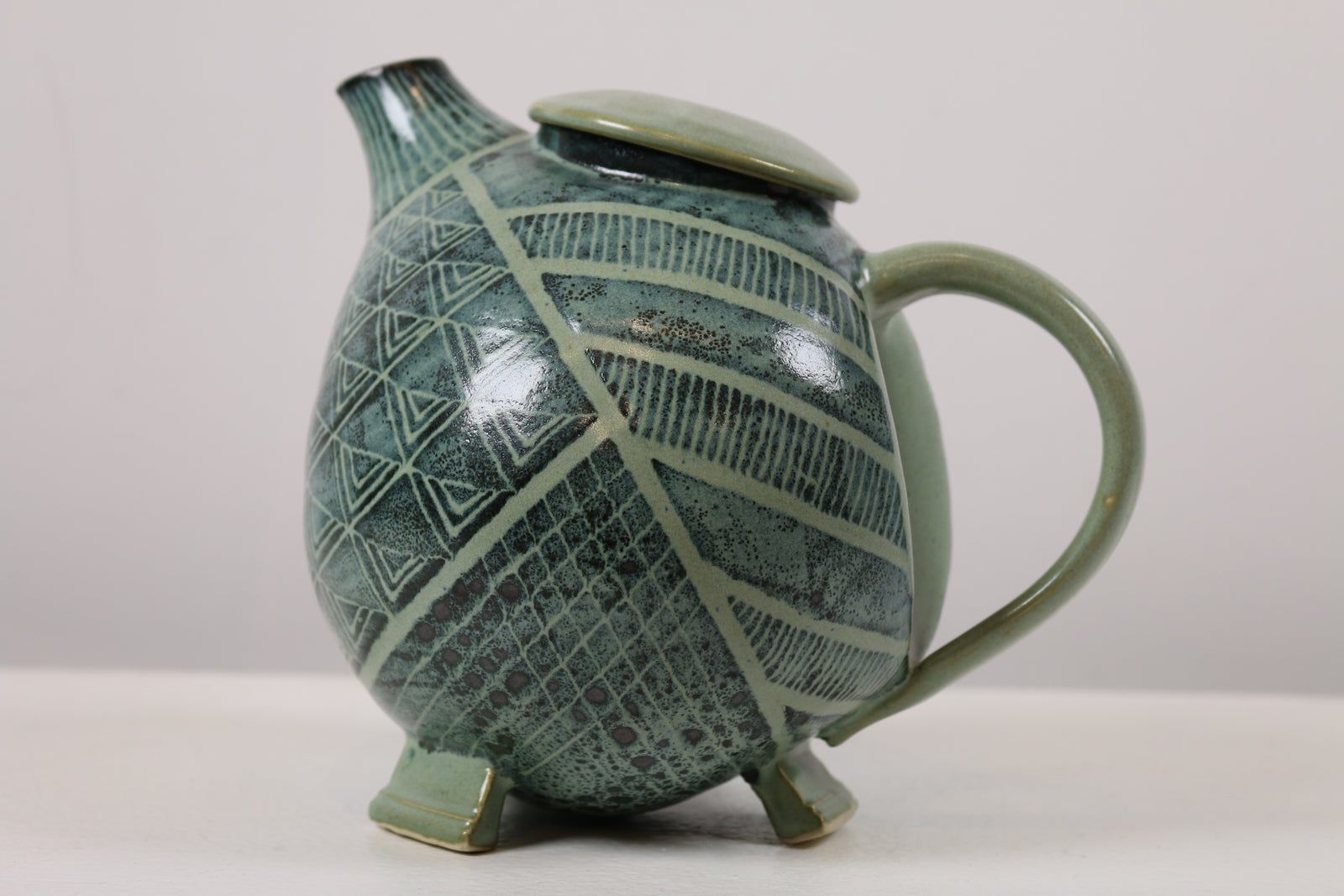 Green Broody Hen Teapot
