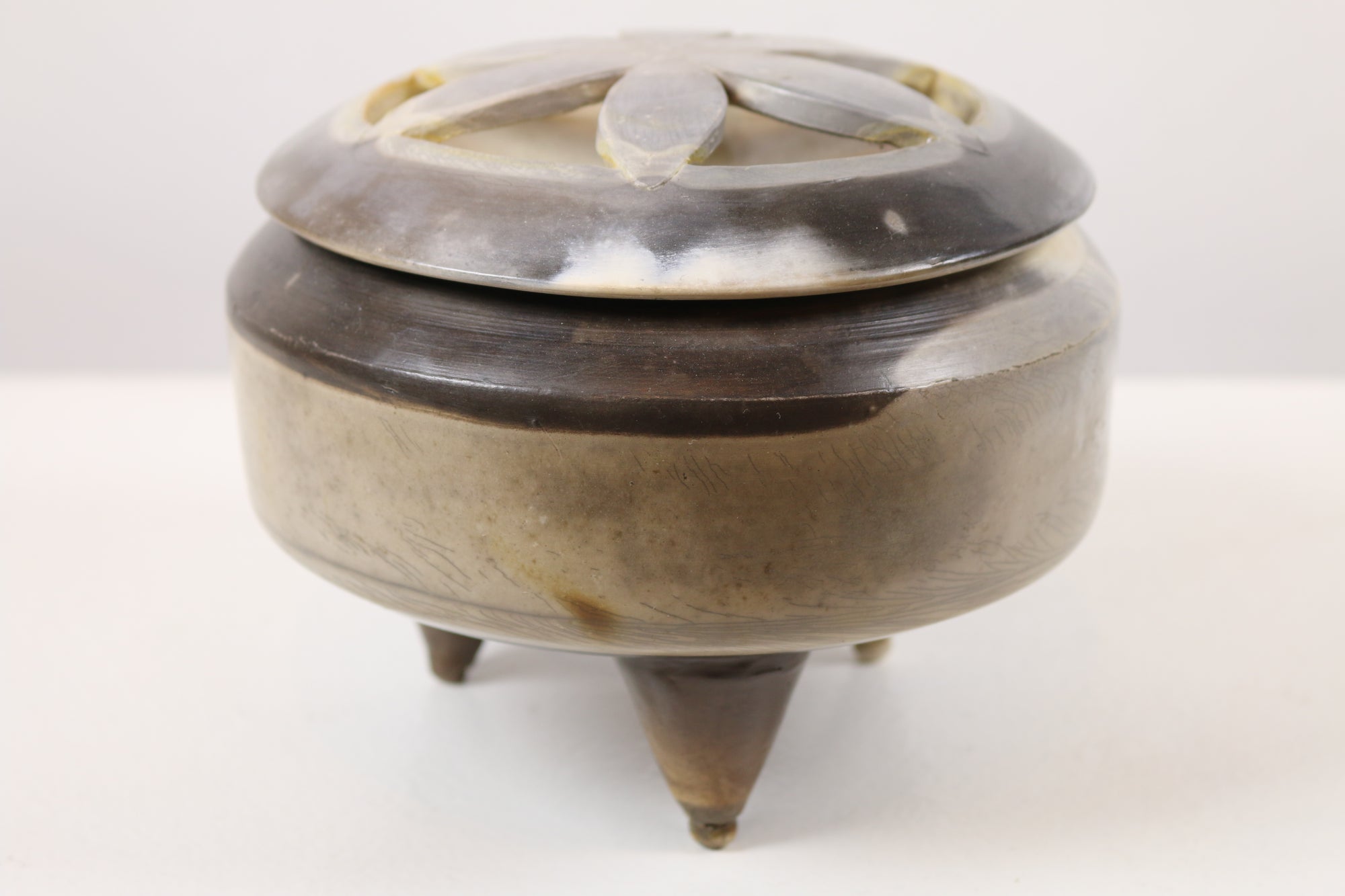 Smoke-fired Jar with Lid<br>by Judy Weeden