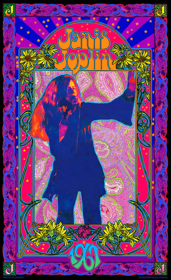 Janis Joplin-1967 commemorative poster