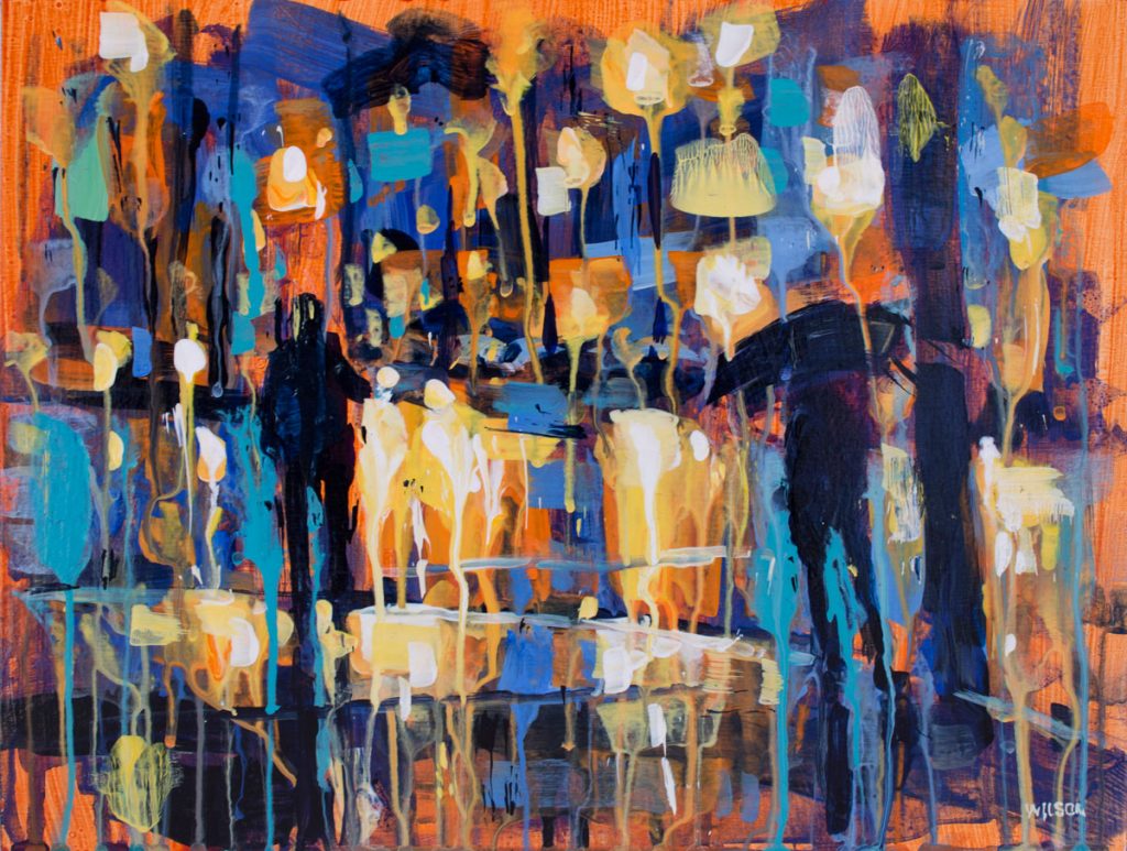 Little Walk #2 painting by David Wilson in acrylic painting