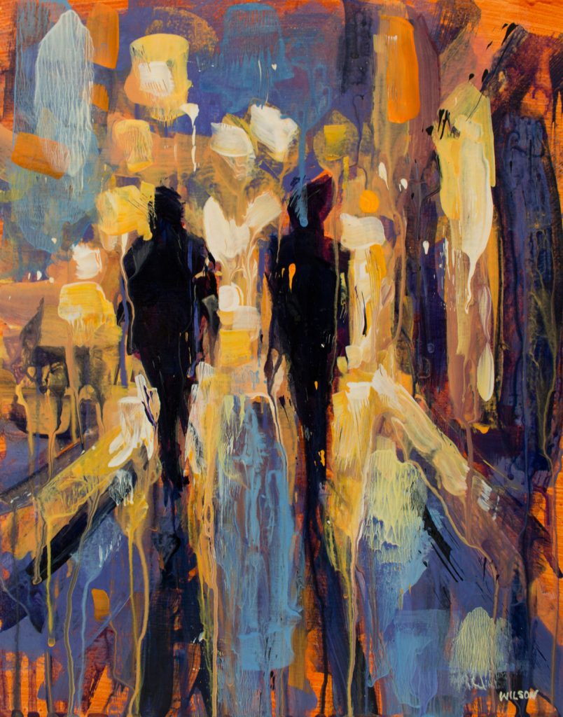 Little Walk #4 painting by David Wilson in acrylic painting