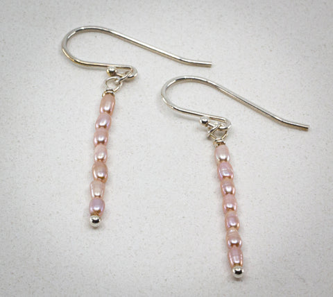 Iridescent Rice Pearl Earrings