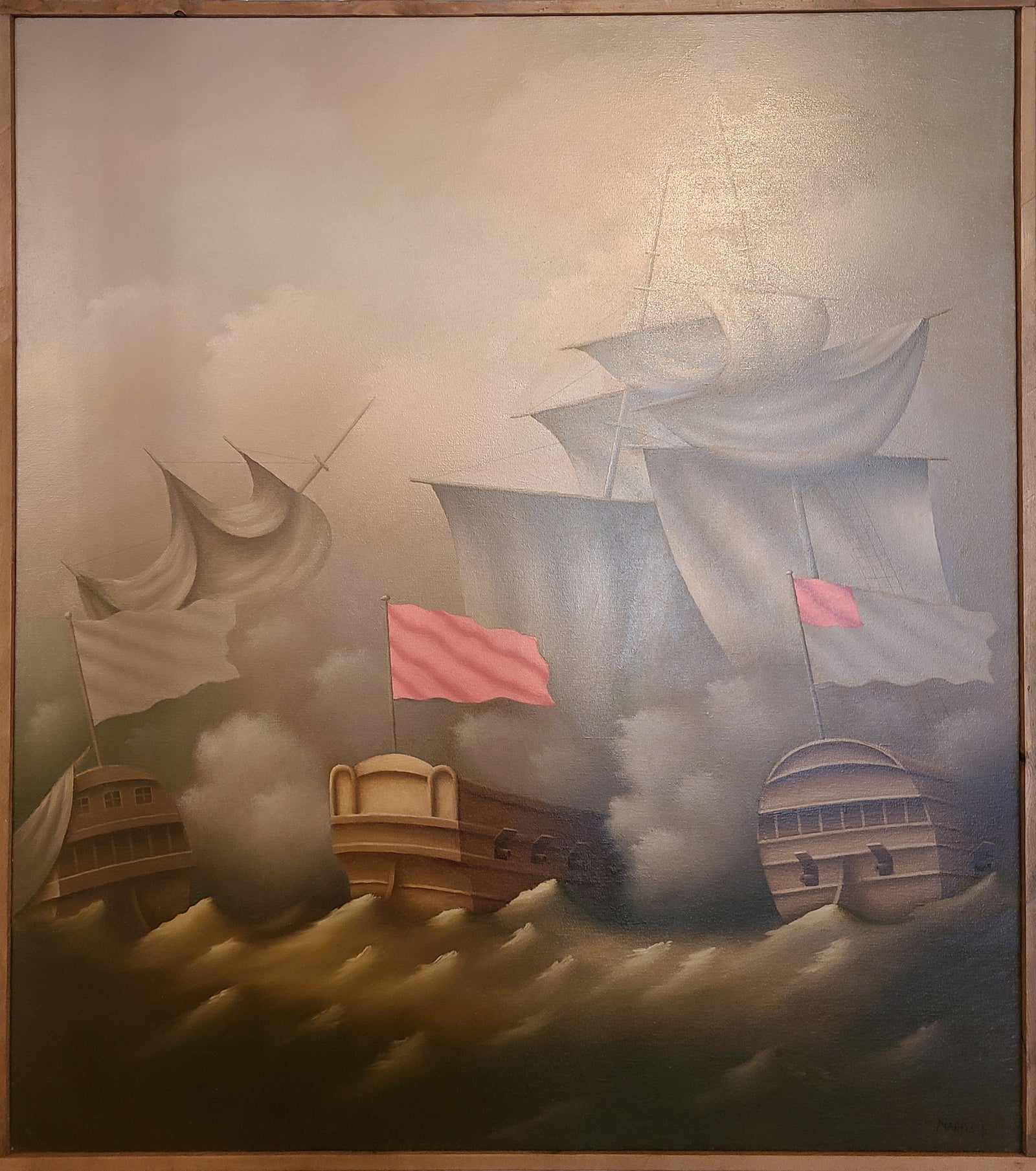 Original painting by Martin Honisch with musicians