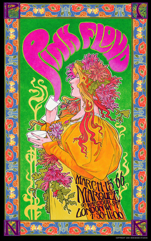 Pink Floyd – Commemorative Poster – Live at the Marquee Club, London March 15th, 1966 ki