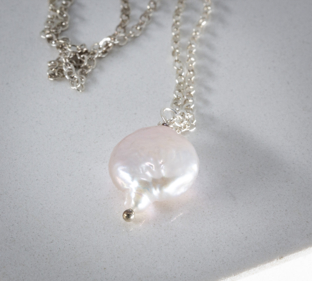 Coin Pearl Pendant