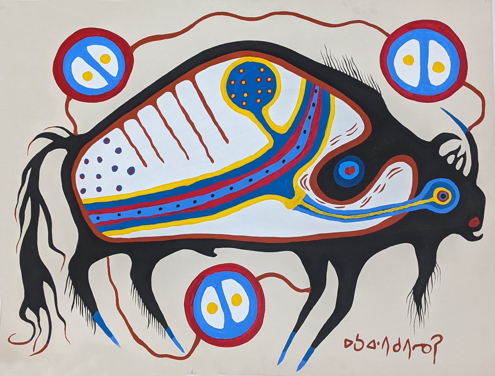 "Sacred Buffalo" by Norval Morrisseau