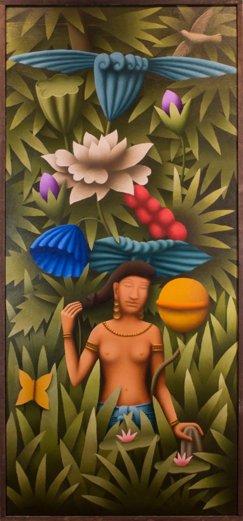 Original painting by Martin Honisch with musicians