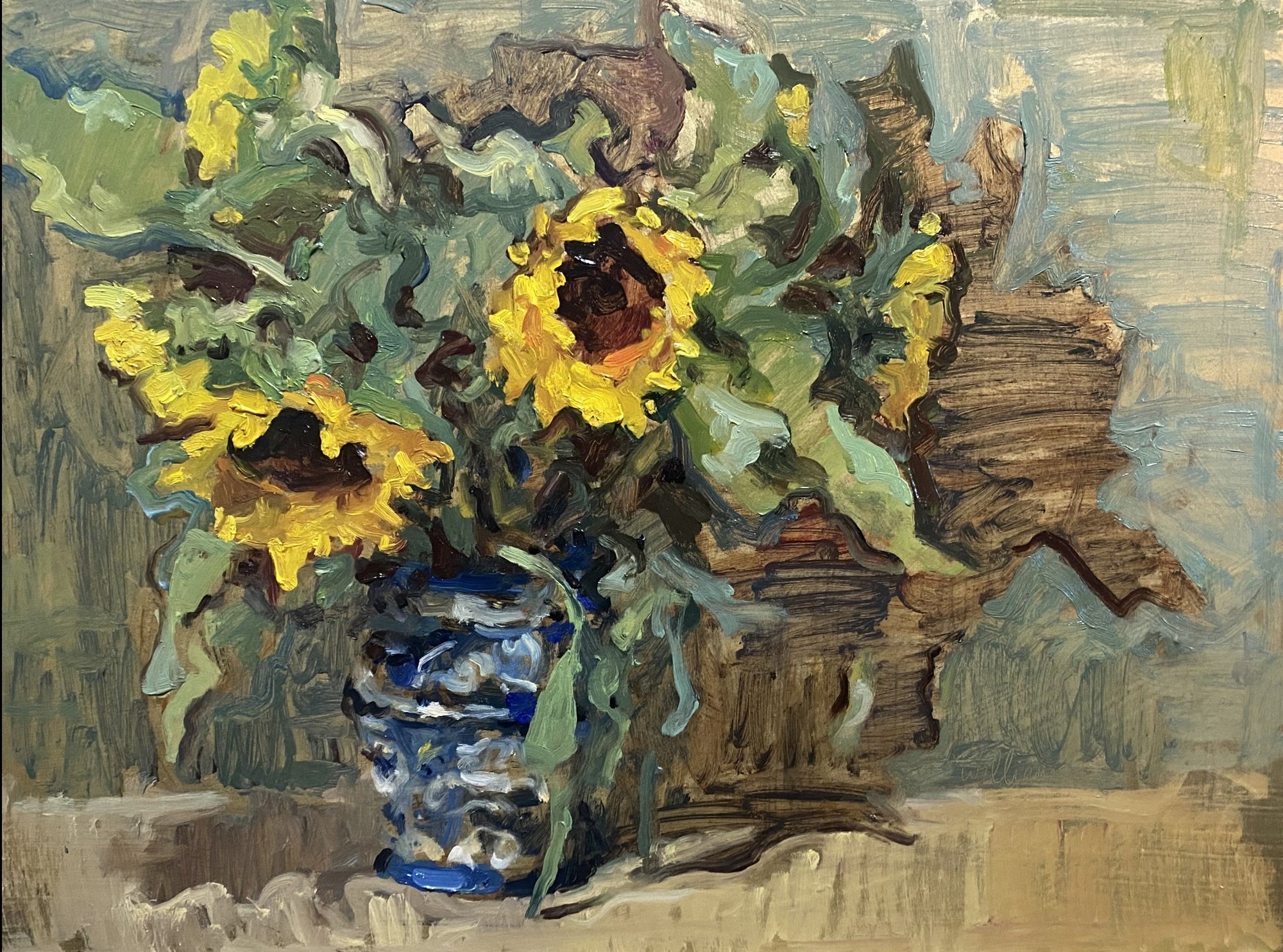 Sunflowers in Gold by Mel Williamson
