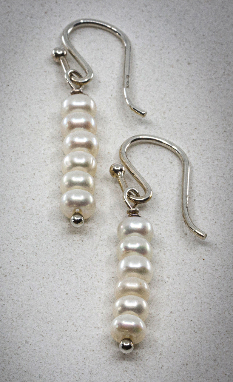 Pearls + Sterling Silver Earrings