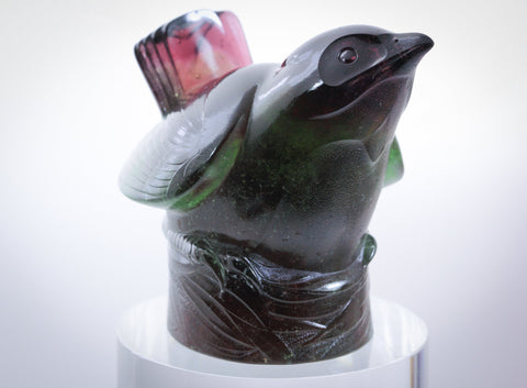 Cast Glass Bird Statue