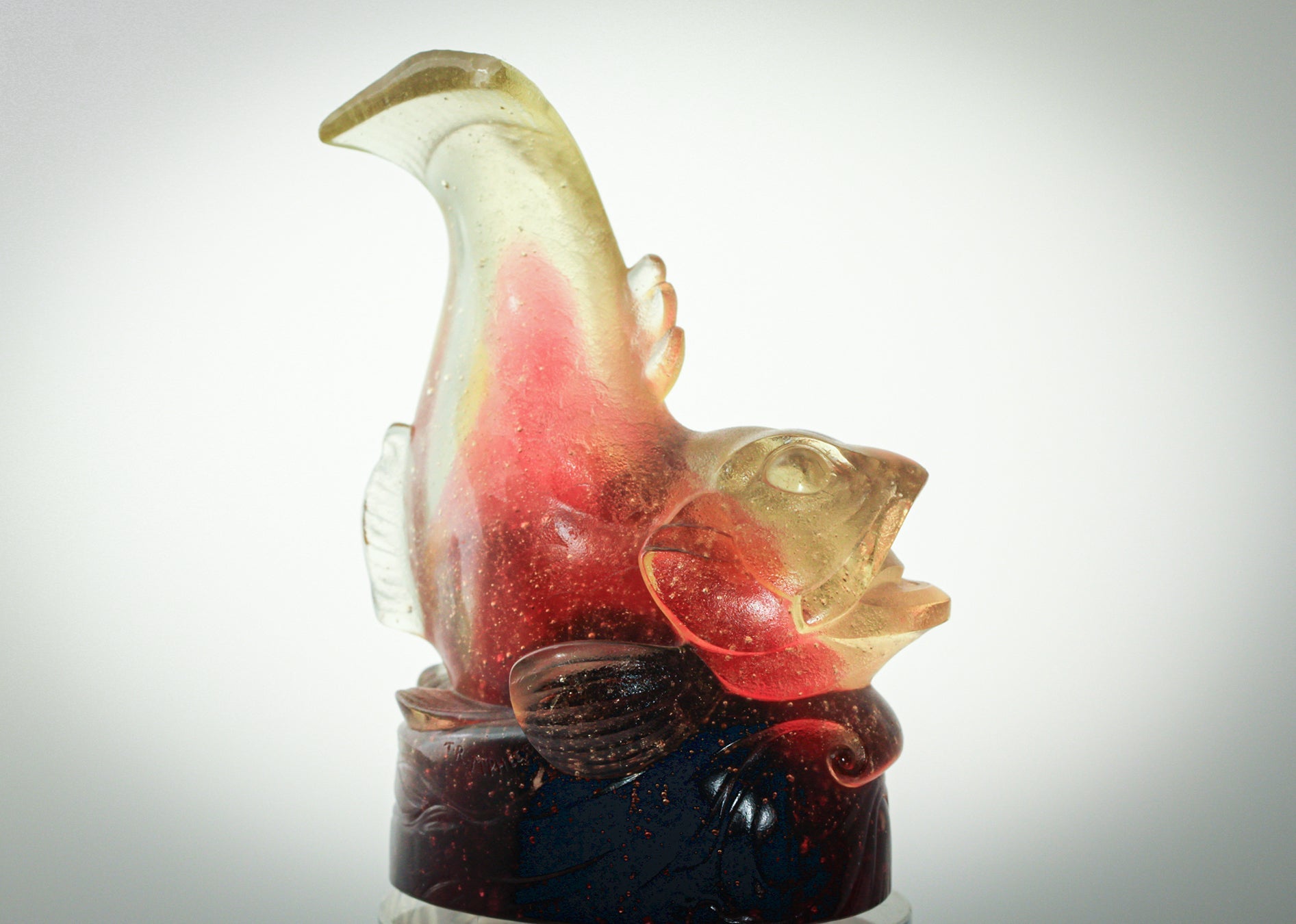 Cast Glass Fish Statue
