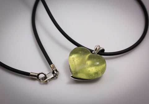 Chartreuse Heart Pendant