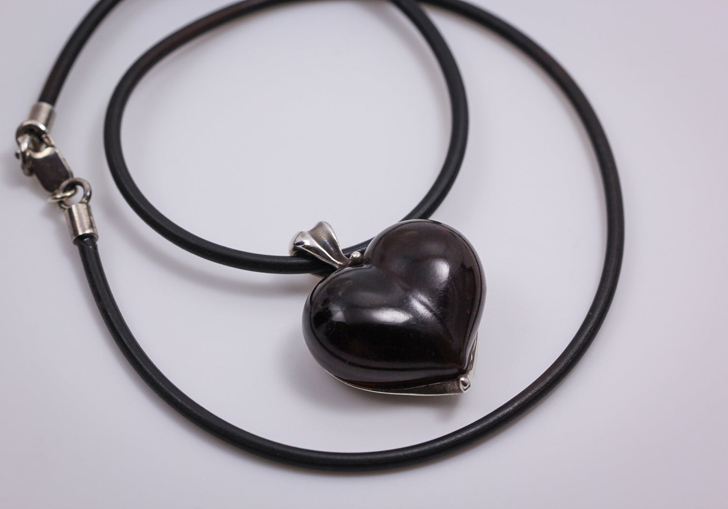 Ruby Red Heart Pendant